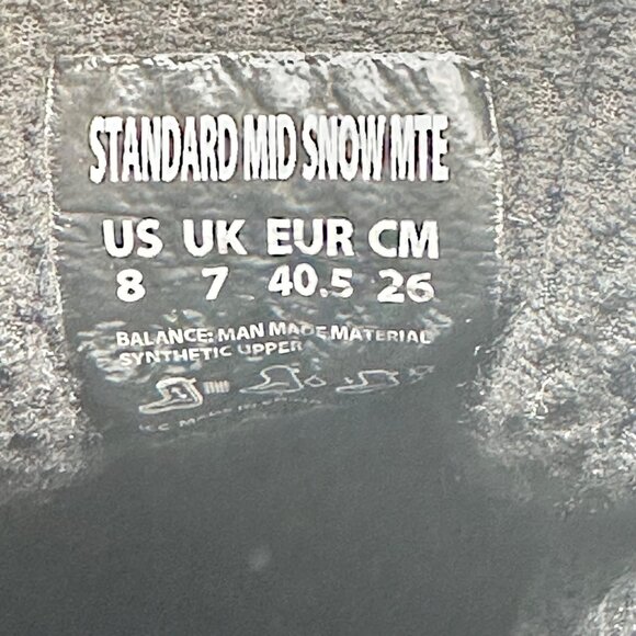 Vans Standard Mid MTE Snow Waterproof Boots Black White Men’s Size 8 Women 9 New - Picture 8 of 8
